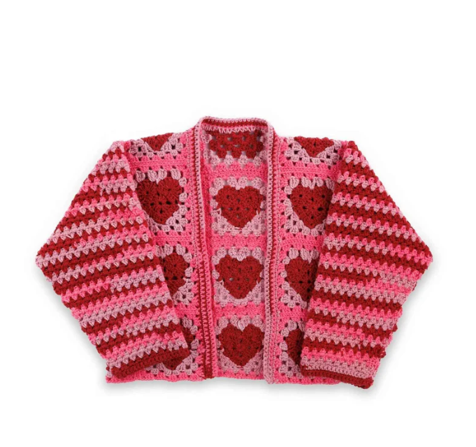 Red Heart Crochet Party Hearty Cardi Crochet Pattern
