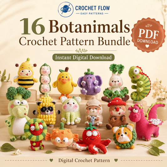 16-in-1 Crochet Toy Pattern Bundle — Instant PDF Download.
