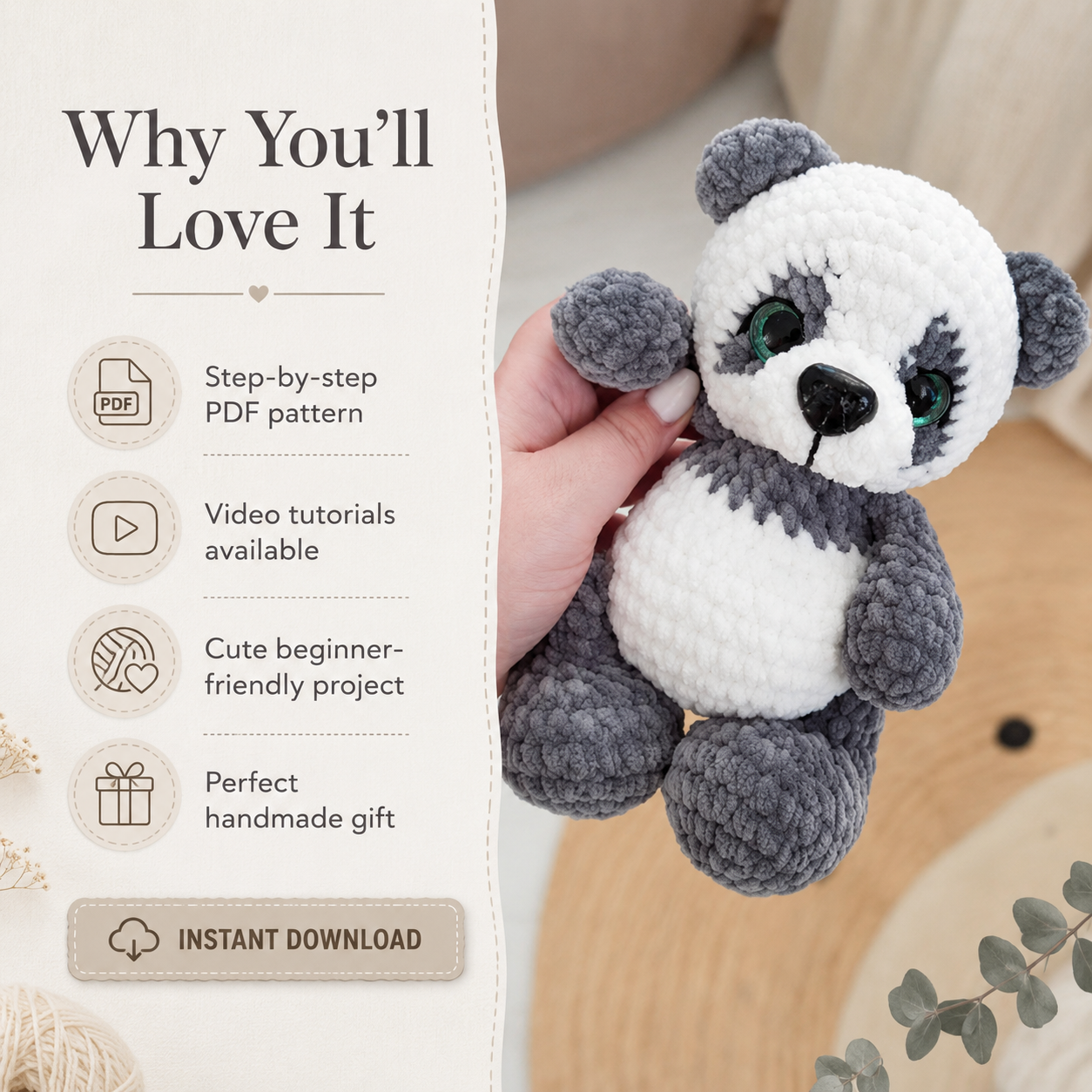 Baby Panda Crochet Pattern