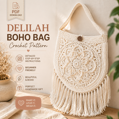 Delilah Boho Bag Crochet Pattern | Instant Download