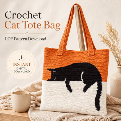 Black Cat Bag Crochet Pattern