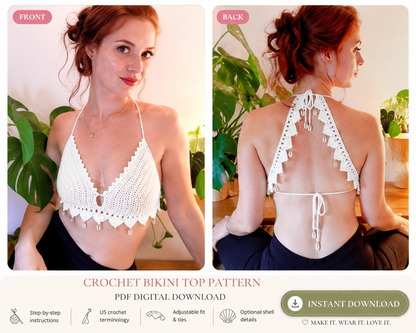 Bralette Crochet Pattern | PDF Download