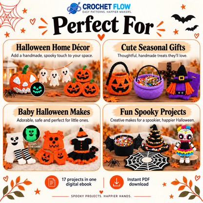 17-in-1 Halloween Crochet Pattern Bundle – Instant PDF Download