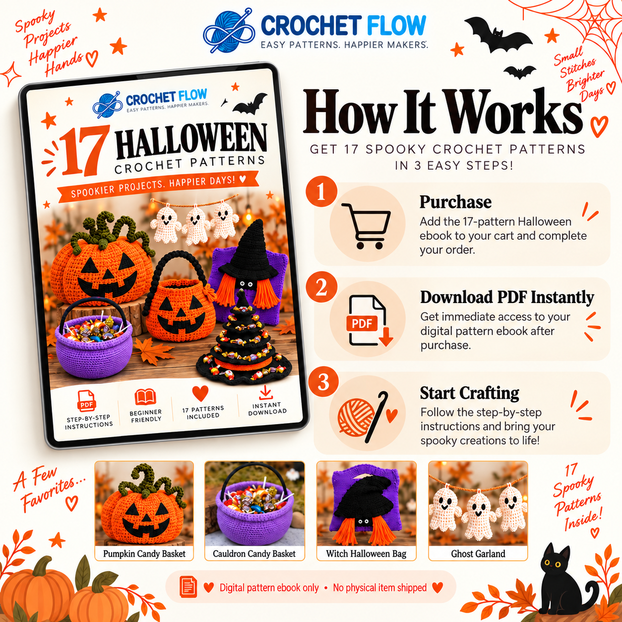 17-in-1 Halloween Crochet Pattern Bundle – Instant PDF Download