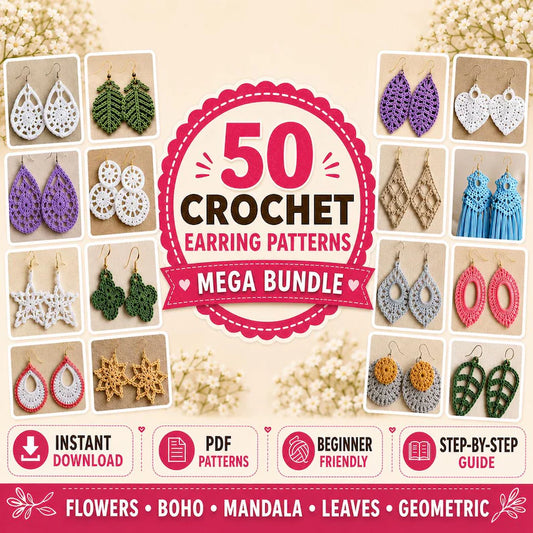 Cute Earrings Crochet Pattern | PDF Download