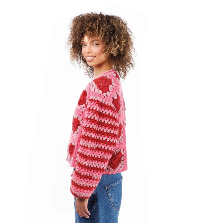 Red Heart Crochet Party Hearty Cardi Crochet Pattern