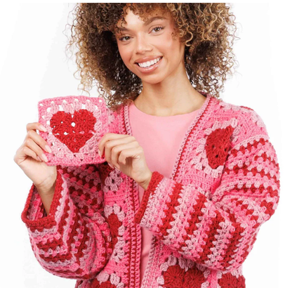 Red Heart Crochet Party Hearty Cardi Crochet Pattern