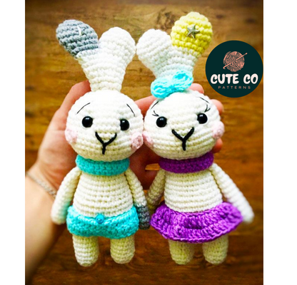 Boy and Girl Bunnies Amigurumi Crochet Pattern